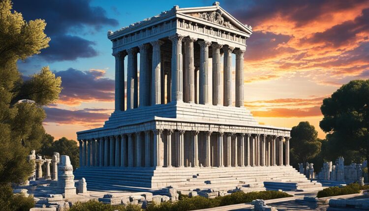 Mausoleum at Halicarnassus, one of the Seven Wonders of the Ancient World